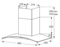 Amica 90cm Curved Glass Hood - OKP9321G