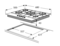 Amica 70cm 5 Burner Gas Hob - AGH7100SS