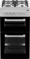 Beko 50cm Twin Cavity Gas Cooker - KDG580W