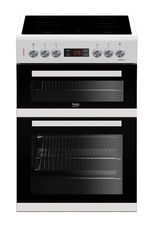Beko 60cm Double Oven Ceramic Cooker - KDC653W 