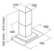CDA 70cm Flat Glass Chimney Hood - EKN70BL