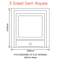 Crystal Gem Royale 3 Sided Gas Fire Black - 116771BK