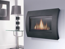 Flavel Glass Fronted Hang on the wall Gas Fire - FCRR00RN (Curve)