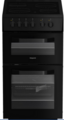 Hotpoint 50cm Double Oven Electric Cooker - HTE5VCB