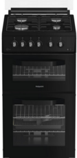 Hotpoint 50cm Double Oven Gas Cooker - HDG5GCB
