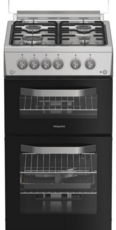 Hotpoint 50cm Double Oven Gas Cooker - HDG5GCX