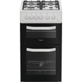 Hotpoint 50cm Double Oven Gas Cooker - HTG5GCW
