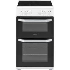 Hotpoint 50cm Twin Cavity Electric Cooker - HD5V92KCW