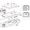 Hotpoint 60cm 4 Burner Gas Hob - HGS61SBK