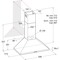 Hotpoint 60cm Chimney Hood - PHPN65FLMX1