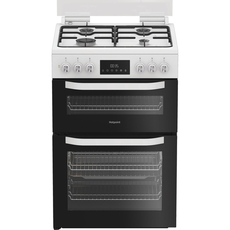 Hotpoint 60cm Double Oven Dual Fuel Cooker - HDD6GDC2W