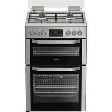 Hotpoint 60cm Double Oven Dual Fuel Cooker - HDD6GDC2WX