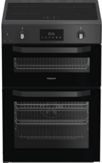 Hotpoint 60cm Double Oven Electric Cooker - HDE6IDC2SA