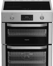 Hotpoint 60cm Double Oven Electric Cooker - HDE6IDC2X