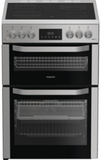 Hotpoint 60cm Double Oven Electric Cooker - HDE6VDCASX