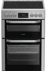 Hotpoint 60cm Double Oven Electric Cooker - HDE6VDCAX