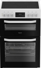 Hotpoint 60cm Double Oven Electric Cooker - HDE6VDW