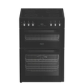 Hotpoint 60cm Twin Cavity Electric Cooker - HTE6VDCB1