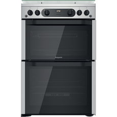 Hotpoint 60cm Double Oven Gas Cooker - HDM67G0CCX