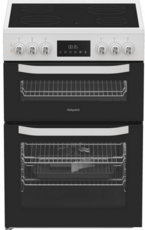 Hotpoint 60cm Twin Cavity Cooker - HTE6VDCW