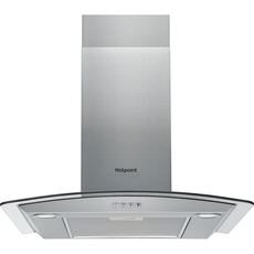 Hotpoint 70cm Curved Glass Hood - PHGC74FLMX 