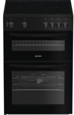 Indesit 60cm Double Oven Electric Cooker - IDE6VMB