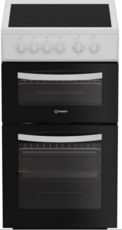 Indesit 50cm Twin Cavity Electric Cooker - ITE5VMW