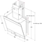 Indesit 60cm Angled Chimney Hood - IHVP62FLTK