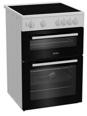 Indesit 60cm Double Oven Ceramic Cooker - IT60V9KMWUK