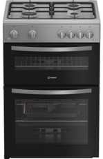 Indesit 60cm Double Oven Gas Cooker - IDG6GS
