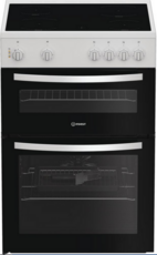 Indesit 60cm Twin Cavity Electric Cooker - ITE6VMW