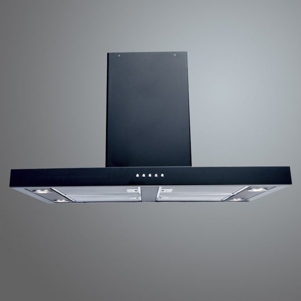 Luxair 90cm Island Chimney Hood LA90FLTISLBLK West Midlands