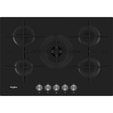 Whirlpool 73cm 5 Burner Gas on Glass Hob - GOWL758NB