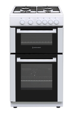 White Knight 50cm Twin Cavity Gas Cooker - ATTCG50W